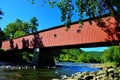 West Cornwall, CT: Covered Bridge Royalty Free Stock Photo