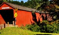 West Cornwall, CT: 1864 Covered Bridge Royalty Free Stock Photo