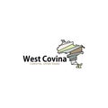 West Covina California City Geometric Creative Design