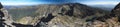 West and east panorama view from Krivan in Vysoke Tatry mountains