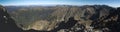 West and east panorama view from Krivan in Vysoke Tatry mountains