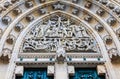 West facade of the Cathedral of Saints Vitus built in the 14th c Royalty Free Stock Photo