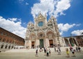 West Facade of the Cathedral of Siena, Tuscany, Italy Royalty Free Stock Photo