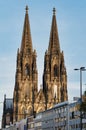 cologne cathedral with its imposing twin towers Royalty Free Stock Photo