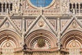 West Facade of the Duomo - Siena Royalty Free Stock Photo