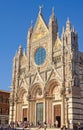 West Facade of the Duomo - Siena Royalty Free Stock Photo