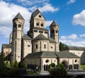 The west facade of Maria Laach abbey in Germany Royalty Free Stock Photo