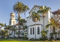 West facade of Our Lady of Sorrows church, Santa Barbara, CA, USA Royalty Free Stock Photo