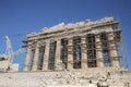West Facade of Parthenon during restoration works Royalty Free Stock Photo