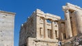 West facade of the Propylaia of Acropolis of Athens Royalty Free Stock Photo