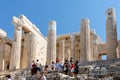 West facade of the Propylaia of Acropolis of Athens Royalty Free Stock Photo