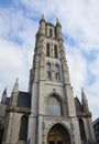 West facade of the Saint Bavo Cathedral in Ghent