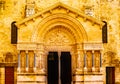 West facade of the Saint Trophime Cathedral in Arles, France. Royalty Free Stock Photo