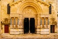 West facade of the Saint Trophime Cathedral in Arles, France. Royalty Free Stock Photo