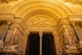 West facade of the Saint Trophime Cathedral in Arles, France. Royalty Free Stock Photo