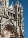 West facade of Siena Cathedral Royalty Free Stock Photo