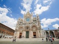 West Facade of the Cathedral of Siena, Tuscany, Italy Royalty Free Stock Photo