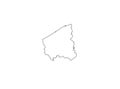 West Flanders outline map Belgium province region