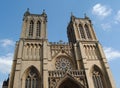 The West Front of Bristol Cathedral, Bristol, England. May 20, 2018. Royalty Free Stock Photo