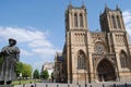 The West Front of Bristol Cathedral, Bristol, England. May 20, 2018. Royalty Free Stock Photo