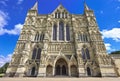 West Front of Salisbury Cathedral, England Royalty Free Stock Photo