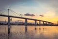 West Gate bridge at sunset in Melbourne, Australia Royalty Free Stock Photo