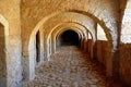 West Gate passageway, Arkadi Monastery. Royalty Free Stock Photo