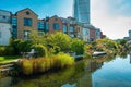 The west harbour area with the Turning Torso skyscraper in Malmo, Sweden. Royalty Free Stock Photo