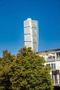 The west harbour area with the Turning Torso skyscraper in Malmo, Sweden. Royalty Free Stock Photo