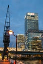 West India Quay at night