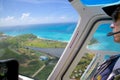 West Indies, Caribbean, Antigua, Helicopter Pilot, Flight over Antigua