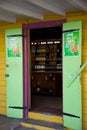 West Indies, Caribbean, Antigua, St Johns, Colourful Shop Doorway