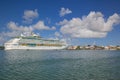 West Indies, Caribbean, Antigua, St Johns, Cruise Ship in Port