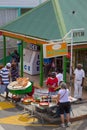 West Indies, Caribbean, Antigua, St Johns, Heritage Quay, Street Vendors