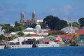 West Indies, Caribbean, Antigua, St Johns, View of St Johns from Harbour