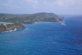 West Indies, Caribbean, Antigua, View of entrance to Falmouth Harbour