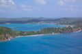 West Indies, Caribbean, Antigua, View of Falmouth Harbour