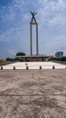 West Irian Liberation Monument. Postwar modernist monument, center of Lapangan Banteng, breaking the chains of colonialism.