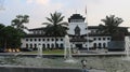 the west java governor office, which is usually called gedung sate, is located in the city of bandung, west java indonesia