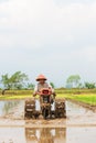 West Java, Indonesia Male Farmer Cultivating The Land