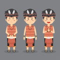 West Kalimantan Character with Various Expression