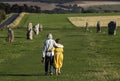 West Kennet Avenue ancient monument of standing stones near Avebury in Wiltshire, England Royalty Free Stock Photo