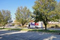 Fed Ex Truck Delivering Goods Royalty Free Stock Photo