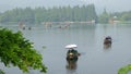 West lake with boats in summer