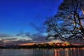 West Lake in Hangzhou, China night