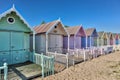 WEST MERSEA, ESSEX/UK - JULY 24 : Beach huts at West Mersea on Royalty Free Stock Photo