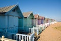 WEST MERSEA, ESSEX/UK - JULY 24 : Beach huts at West Mersea on Royalty Free Stock Photo
