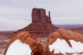 West Mitten Butte in Monument Valley Navajo Tribal Park, Utah / Arizona, USA Royalty Free Stock Photo