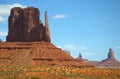 West Mitten Butte and other buttes in Monument Valley, Arizona Royalty Free Stock Photo