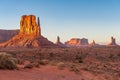 West Mitten Butte during sunset in Monument Valley Royalty Free Stock Photo